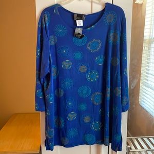 Blue Slinky Stylish Top